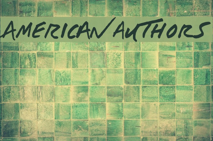 AMERIC_N auTHOrS Font examples