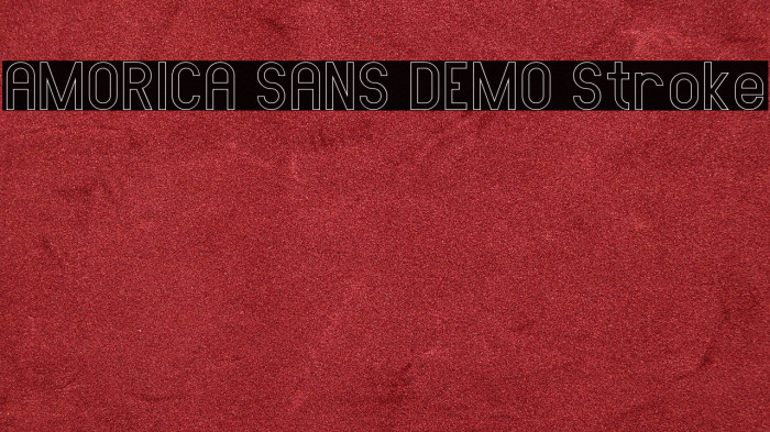 AMORICA SANS DEMO Stroke Example 3