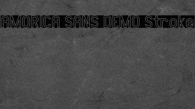 AMORICA SANS DEMO Stroke Font examples