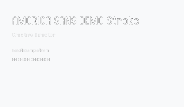 AMORICA SANS DEMO Stroke Business Card