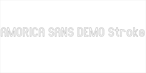AMORICA SANS DEMO Stroke Logo
