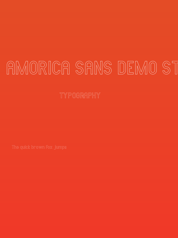 AMORICA SANS DEMO Stroke Poster