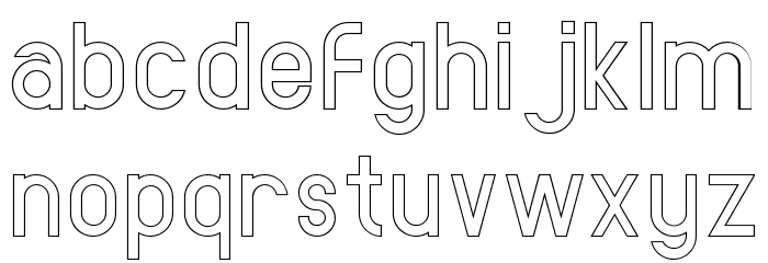 AMORICA SANS DEMO Stroke Font LOWERCASE