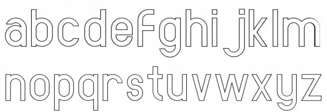 AMORICA SANS DEMO Stroke Font LOWERCASE