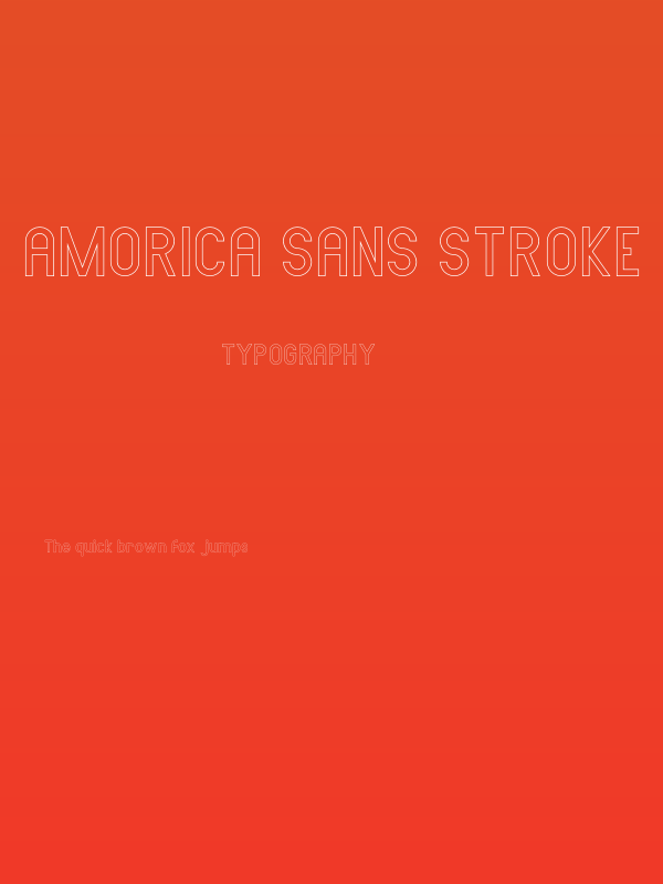 AMORICA SANS Stroke Poster