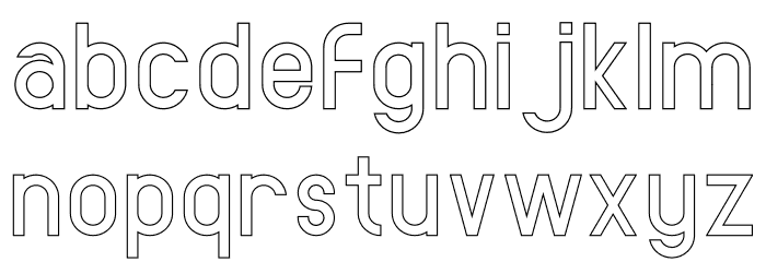 AMORICA SANS Stroke Font LOWERCASE