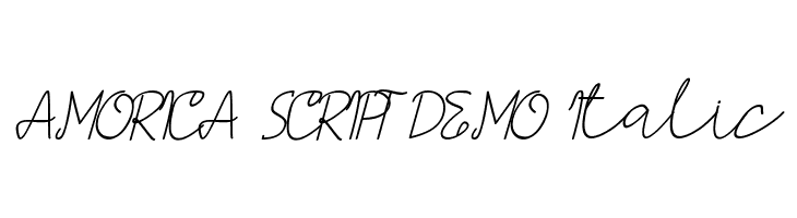 AMORICA SCRIPT DEMO Italic  les polices de caractères gratuit tlcharger