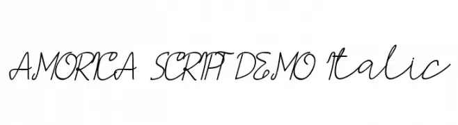 AMORICA SCRIPT DEMO Italic  免费字体下载