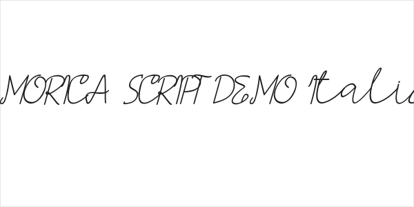 AMORICA SCRIPT DEMO Italic Logo