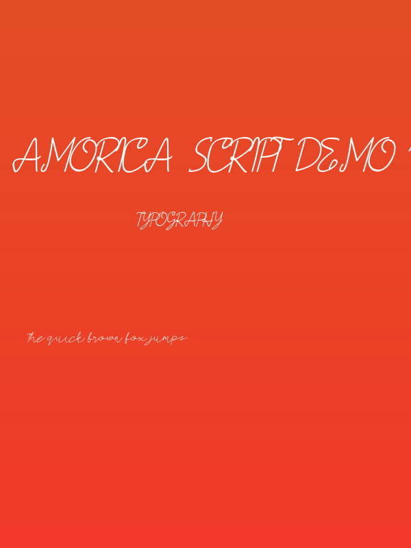 AMORICA SCRIPT DEMO Italic Poster