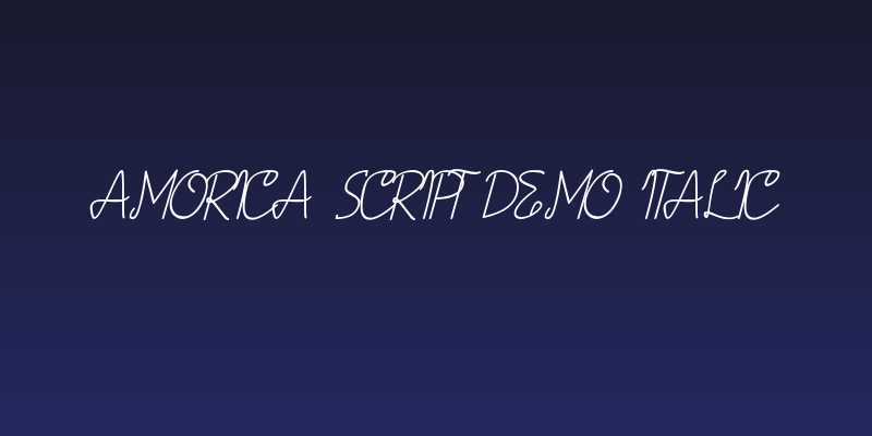 AMORICA SCRIPT DEMO Italic Social Header