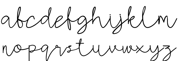 AMORICA SCRIPT DEMO Font LOWERCASE