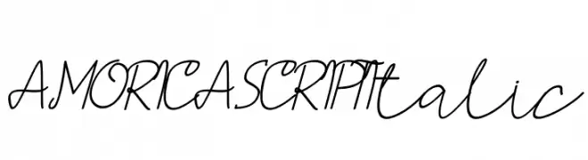 AMORICA SCRIPT Italic  免费字体下载