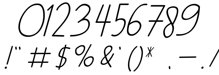 AMORICA SCRIPT Italic Font OTHER CHARS