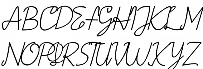 AMORICA SCRIPT Italic 字体 大写