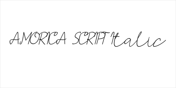 AMORICA SCRIPT Italic Logo