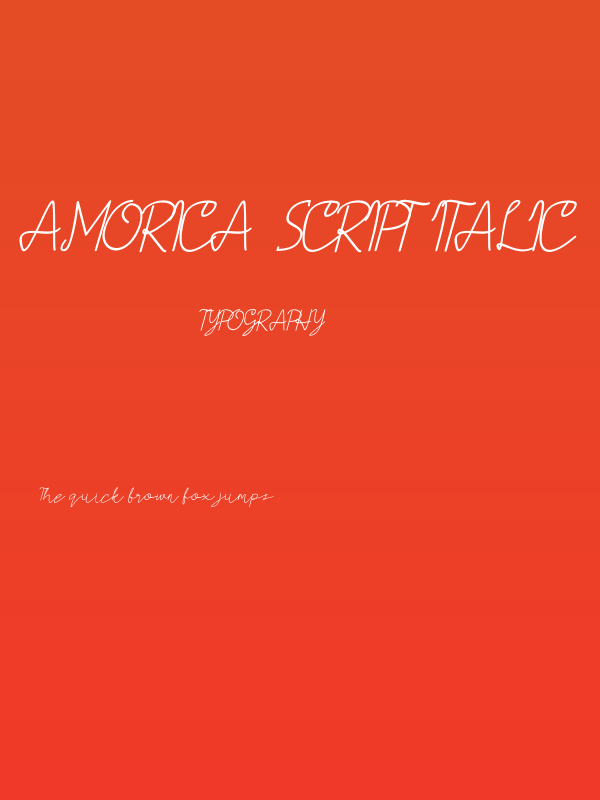 AMORICA SCRIPT Italic Poster