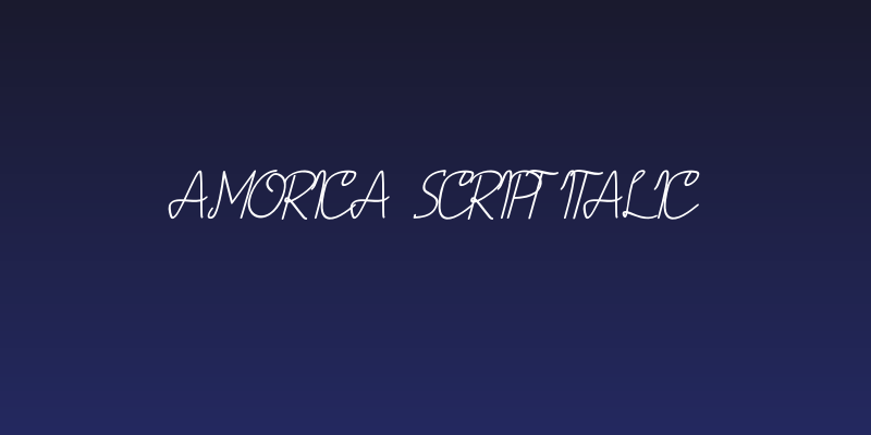 AMORICA SCRIPT Italic Social Header