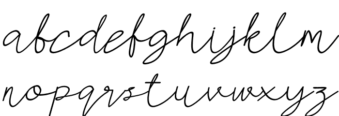 AMORICA SCRIPT Italic Font LOWERCASE
