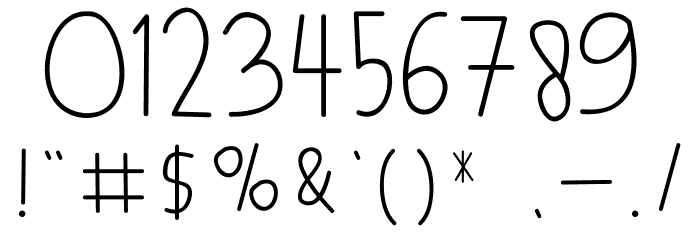 AMORICA SCRIPT Font OTHER CHARS