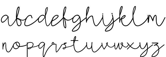 AMORICA SCRIPT Font LOWERCASE