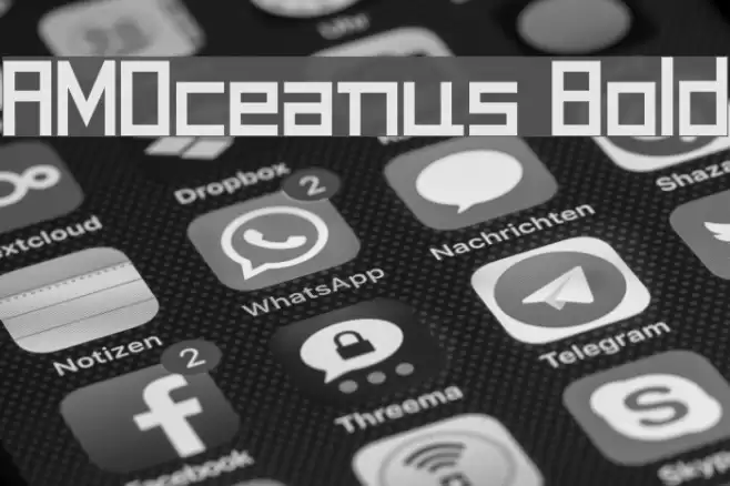 AMOceanus Bold Font examples