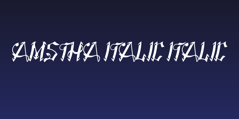 AMSTHA ITALIC Italic Social Header