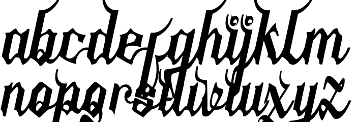 AMSTHA ITALIC Italic Font LOWERCASE