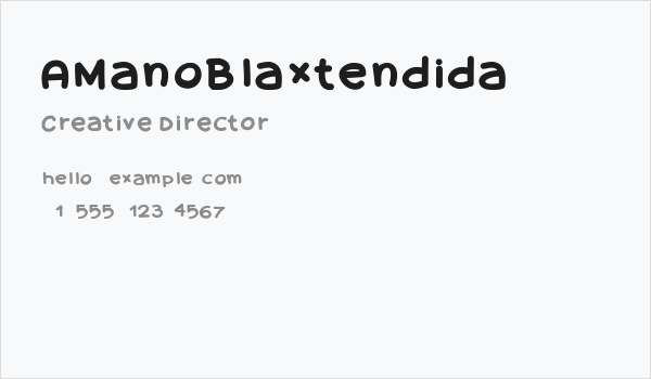 AManoBlaxtendida Business Card