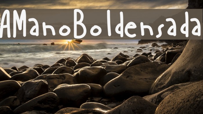 AManoBoldensada Font examples