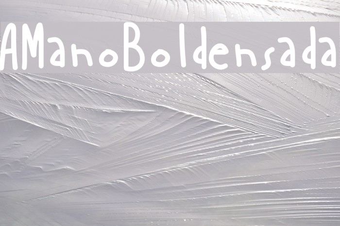 AManoBoldensada Font examples