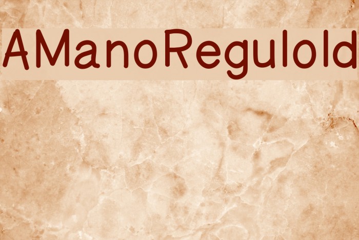 AManoRegulold Font examples