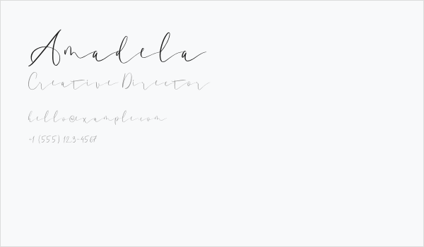 Amadela Business Card
