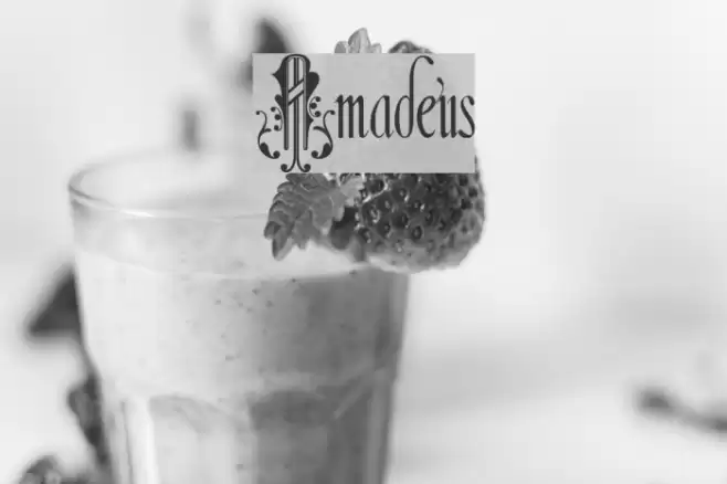 Amadeus Font examples