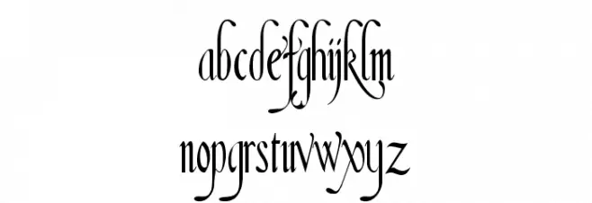 Amadeus Schriftart Kleinbuchstaben