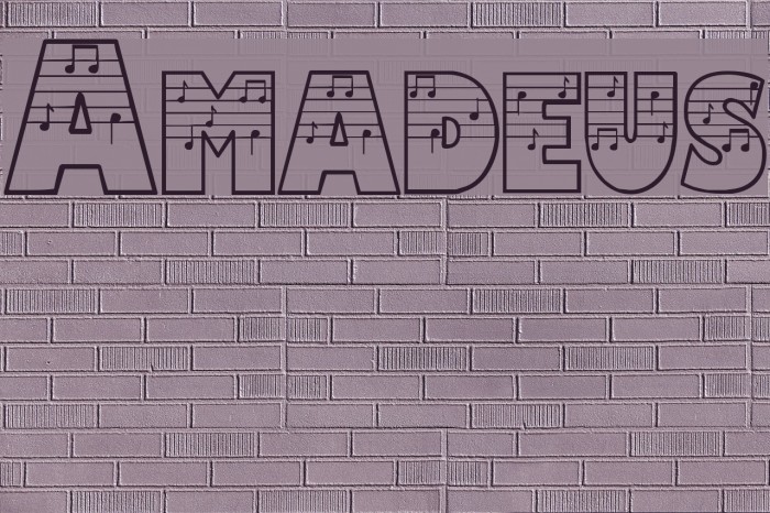 Amadeus Font examples