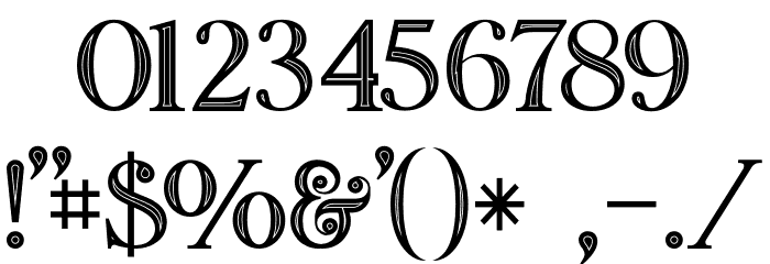 Amadeust Inline Font OTHER CHARS