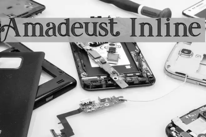 Amadeust Inline Font examples