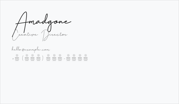 Amadgone Business Card