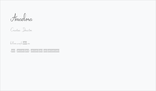 Amadora Business Card