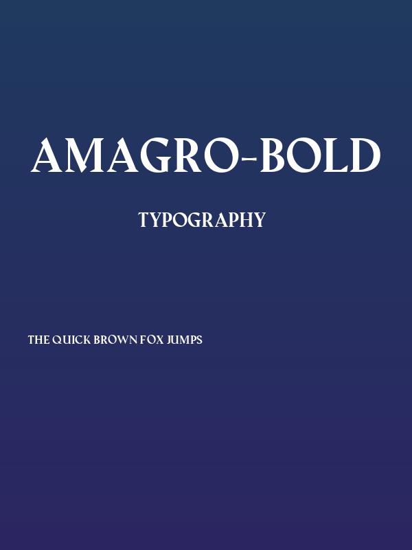 Amagro-bold Poster