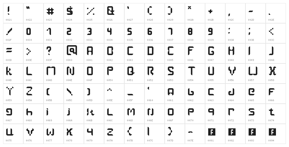 Amal Regular Character Map