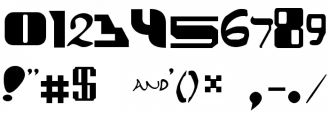 Amalgam Font Alte caractere