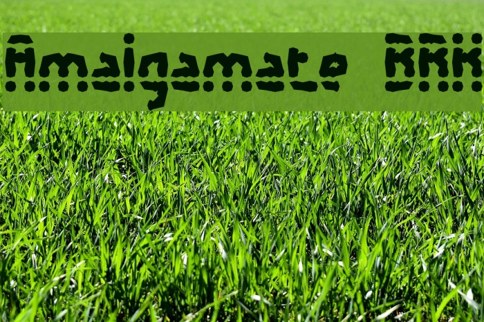 Amalgamate BRK Font examples