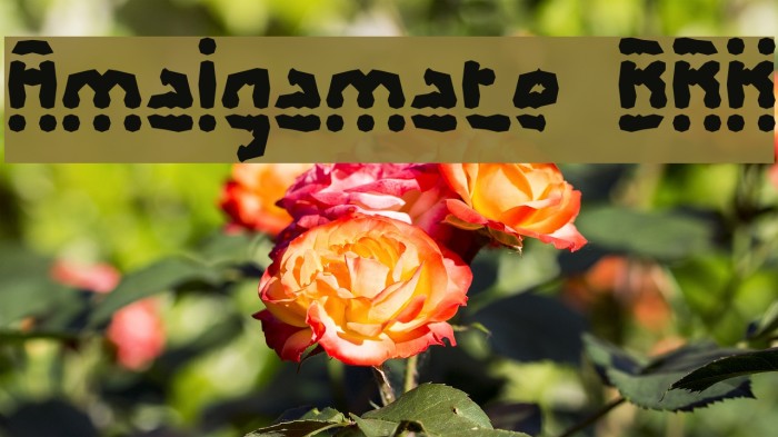 Amalgamate BRK Font examples