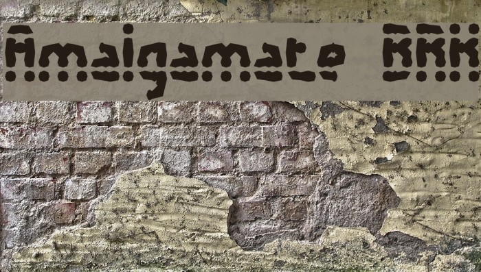 Amalgamate BRK Font examples
