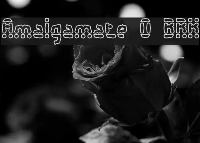 Amalgamate O BRK Font examples