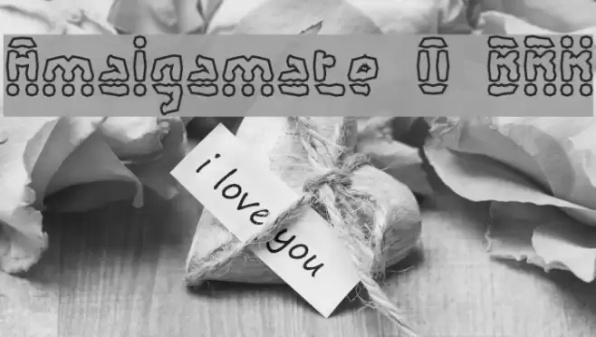 Amalgamate O BRK Font examples