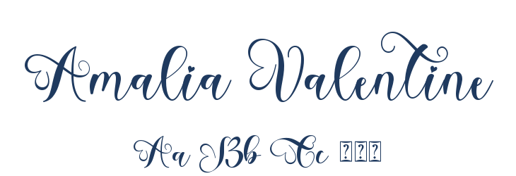 Amalia Valentine Font Preview