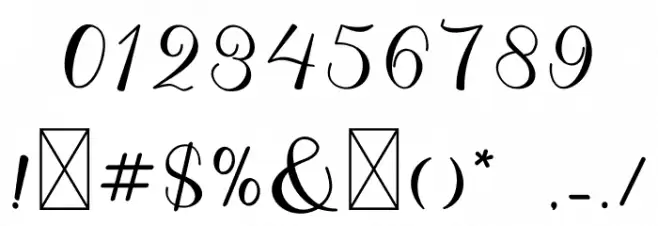 Amalia Font OTHER CHARS